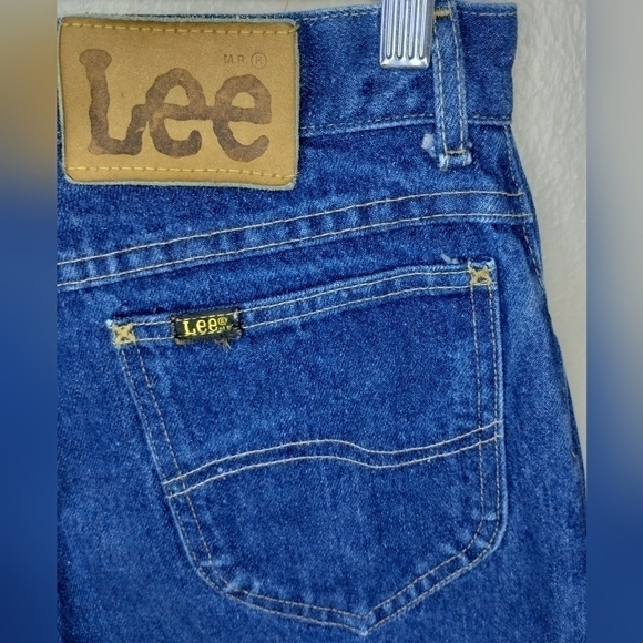Vintage 80s Lee Women's Size 11 Mom Jeans Blue 100% Cotton Denim 28x34 Made USA - Picture 3 of 9